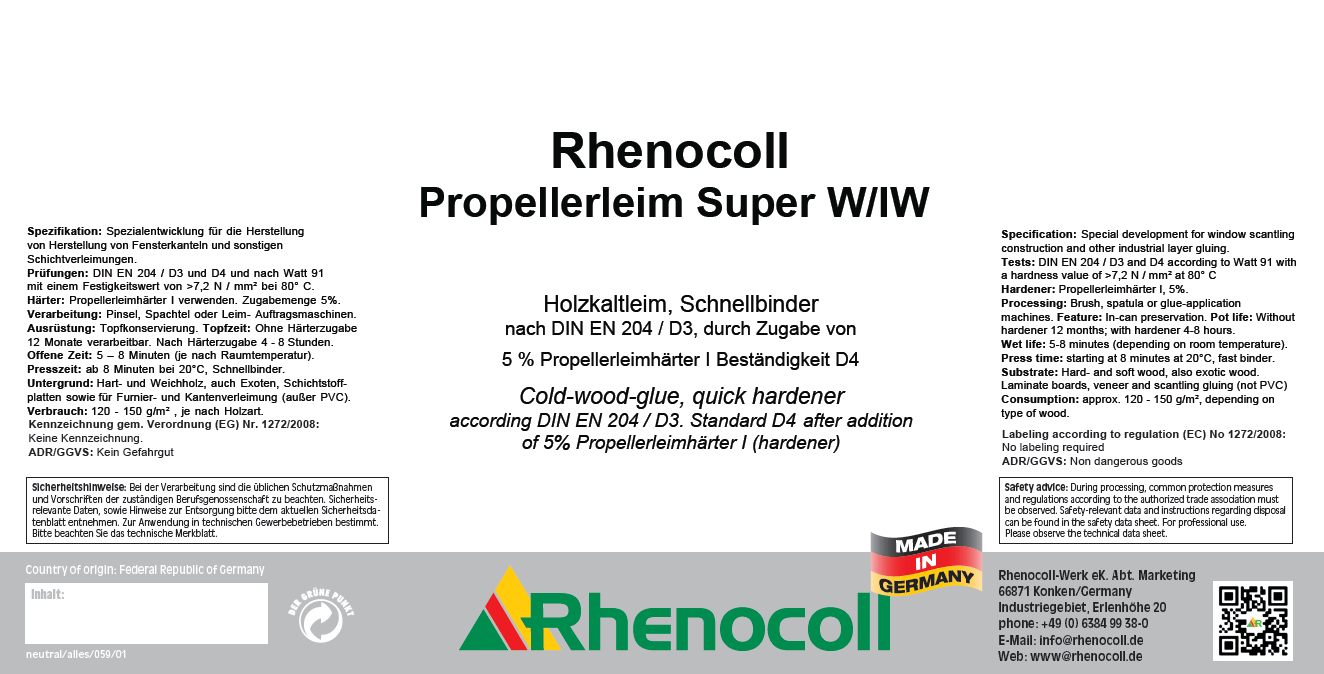 Rhenocoll Propellerleim Super W-IW